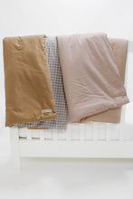 Load image into Gallery viewer, Chestnut Gingham Quilted Blanket
