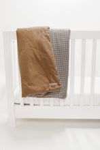 Load image into Gallery viewer, Chestnut Gingham Quilted Blanket
