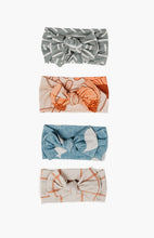 Load image into Gallery viewer, Blue Droplet Bow Headwrap
