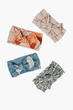 Load image into Gallery viewer, Blue Droplet Bow Headwrap
