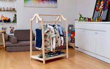 Load image into Gallery viewer, Montessori Wooden Kids Clothing Rack
