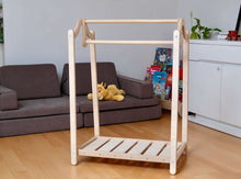 Load image into Gallery viewer, Montessori Wooden Kids Clothing Rack
