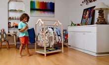 Load image into Gallery viewer, Montessori Wooden Kids Clothing Rack
