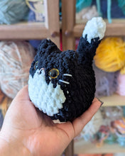 Load image into Gallery viewer, Chubby Tuxedo Loaf Cat Plushie
