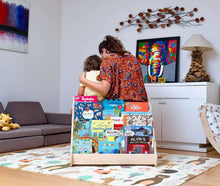 Load image into Gallery viewer, Curved Wooden Bookshelf in Multiple Sizes – Elegant Wave Design
