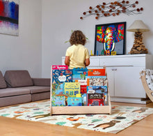 Load image into Gallery viewer, Curved Wooden Bookshelf in Multiple Sizes – Elegant Wave Design
