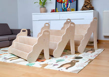 Load image into Gallery viewer, Curved Wooden Bookshelf in Multiple Sizes – Elegant Wave Design
