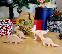 Load image into Gallery viewer, Wooden Dinosaur Set
