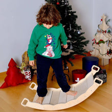 Load image into Gallery viewer, XL Wooden Balance Board for Toddlers Montessori Balance Toy with Pillow
