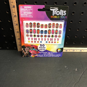 Trolls 50 pieces nail decals