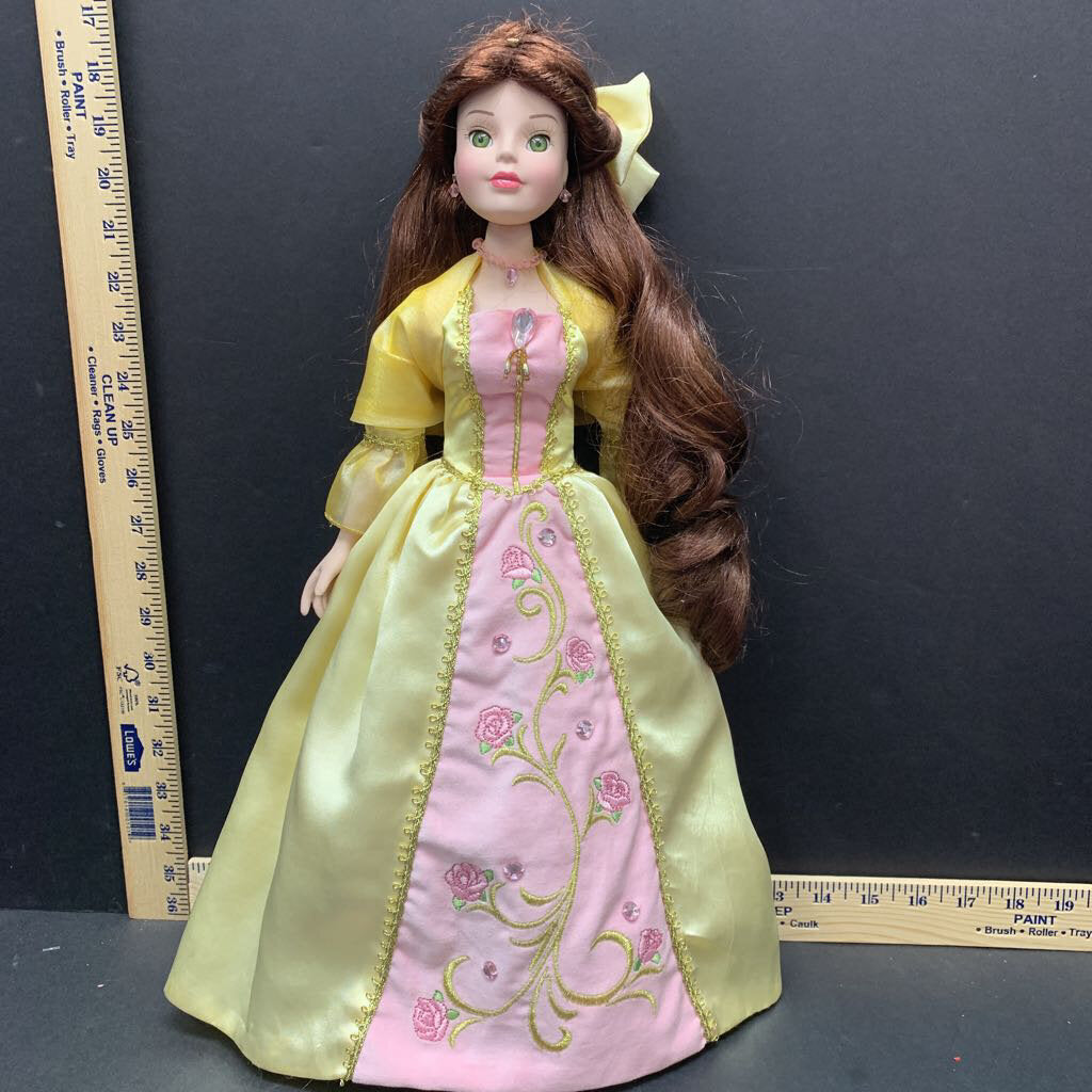 Collectible Porcelain Belle doll w/stand