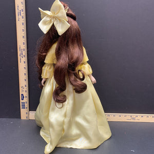 Collectible Porcelain Belle doll w/stand