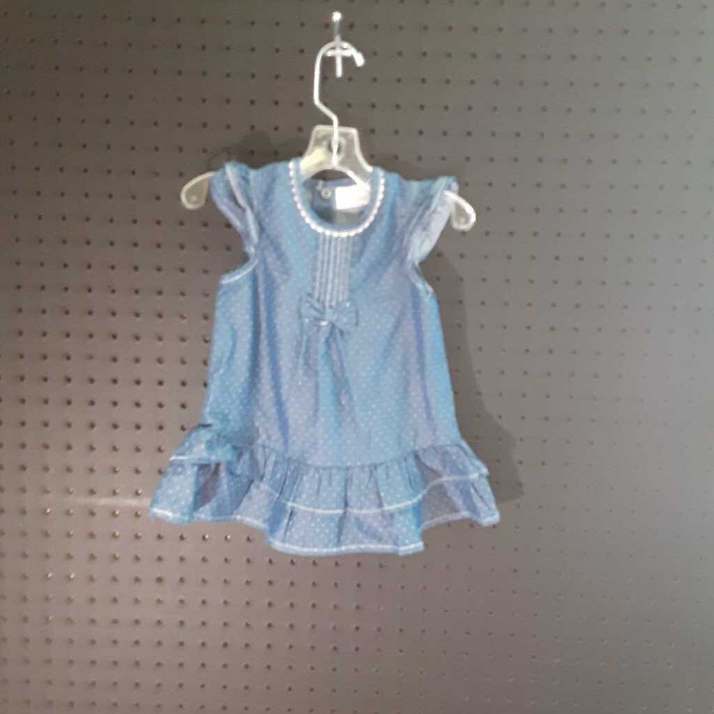 polka dot denim dress