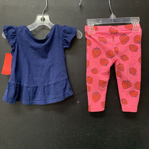 2pc strawberry outfit