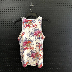 sleeveless floral top