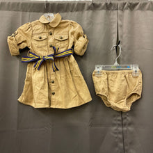 Load image into Gallery viewer, 2 pc Button down dress w/ bloomers

