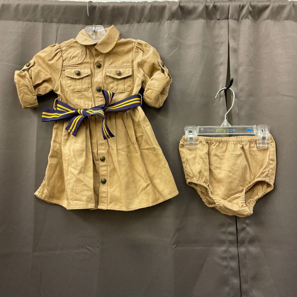 2 pc Button down dress w/ bloomers