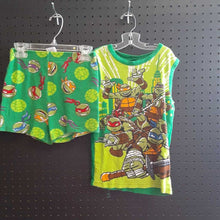 Load image into Gallery viewer, 2pc sleeveless ninja turtle pj set

