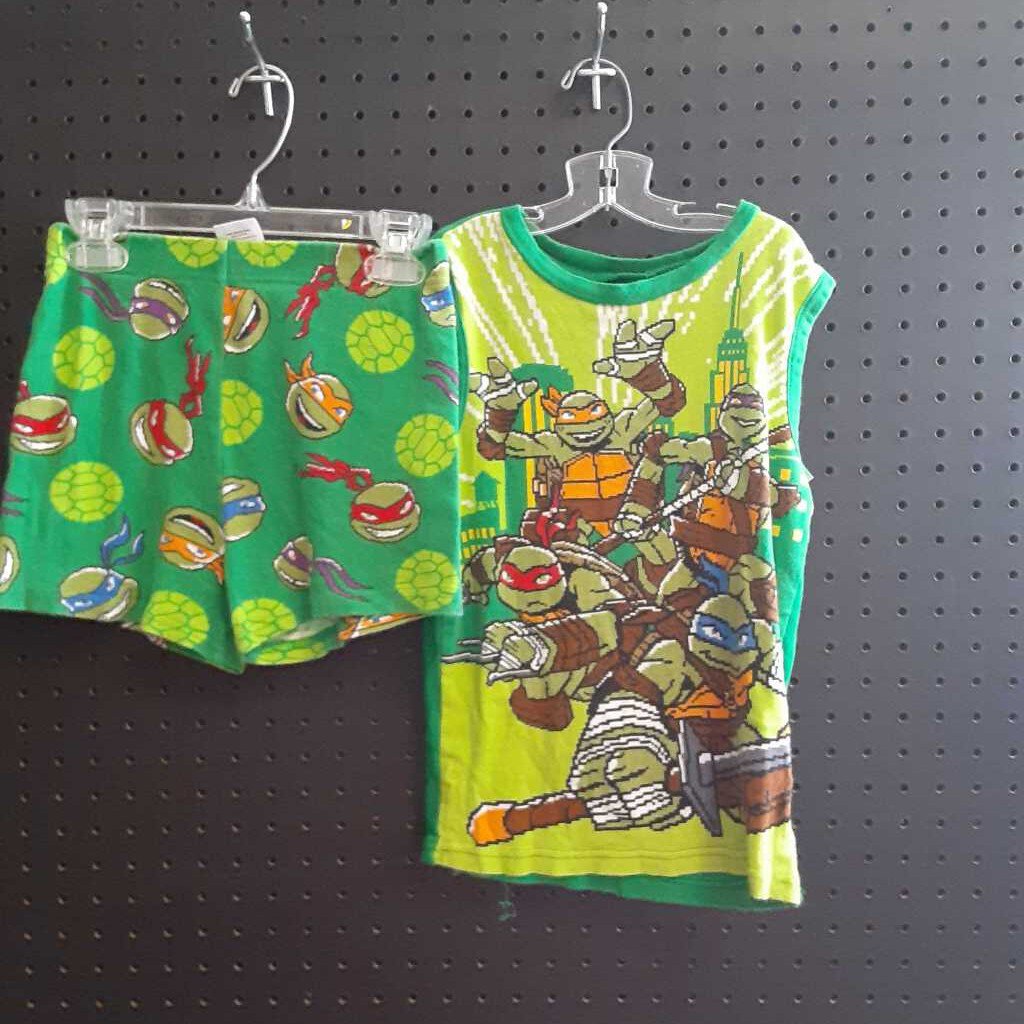 2pc sleeveless ninja turtle pj set