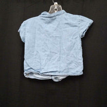 Load image into Gallery viewer, denim button down tie top
