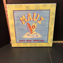 Load image into Gallery viewer, &quot;Maui surf &amp; snorkel&quot; wall hanging
