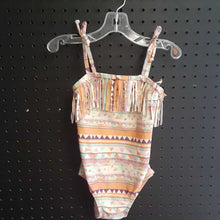 Load image into Gallery viewer, Aztec patterned fringe swimsuit

