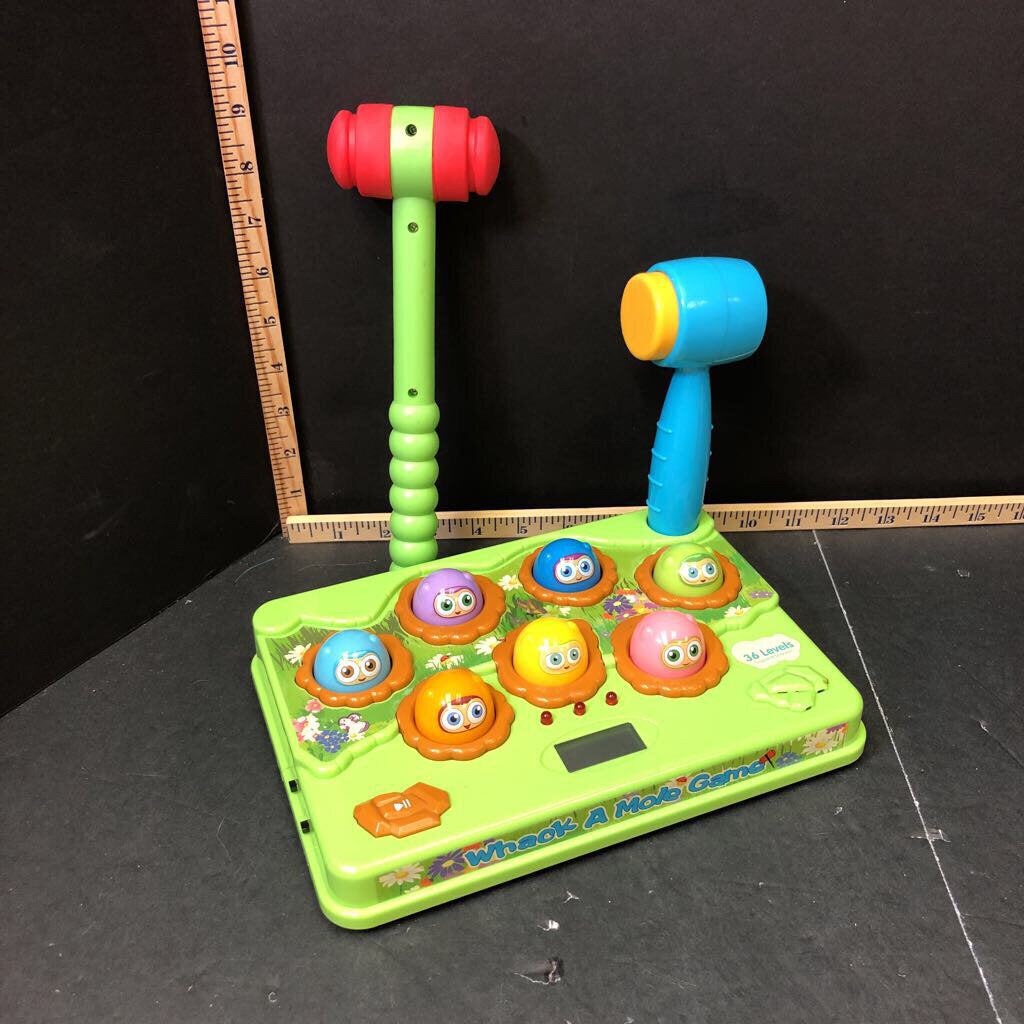 Electronic whack a mole game w/ levels