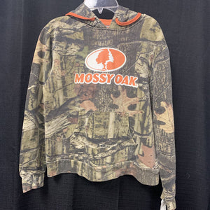 "Mossy Oak"camo hooded pocket sweatshirt