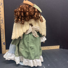 Load image into Gallery viewer, collectible Porcelain doll-angel w/ brown curls
