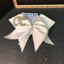 Load image into Gallery viewer, &quot;CE&quot; Rhinestone cheerleading bow
