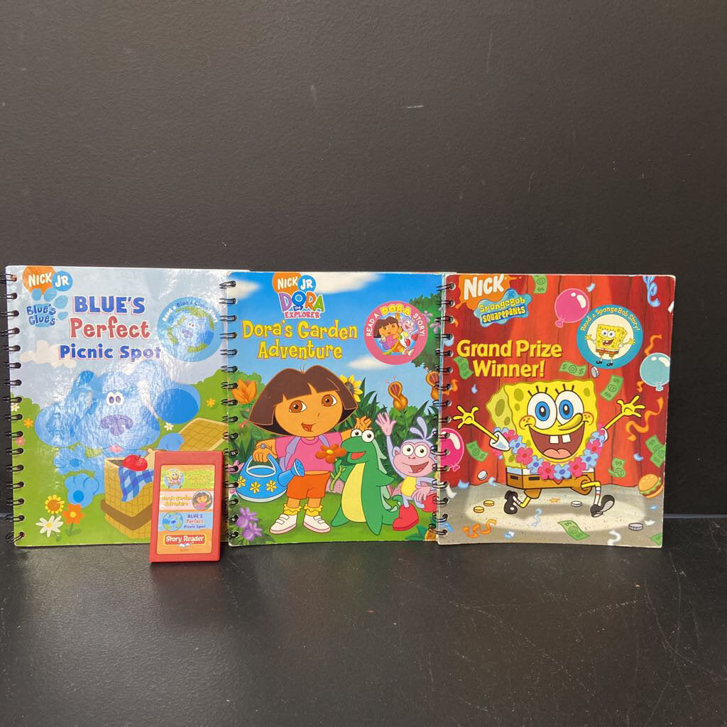 3pk Story Reader Set: Spongebob Squarepants, Dora the Explorer, Blue's Clues -interactive