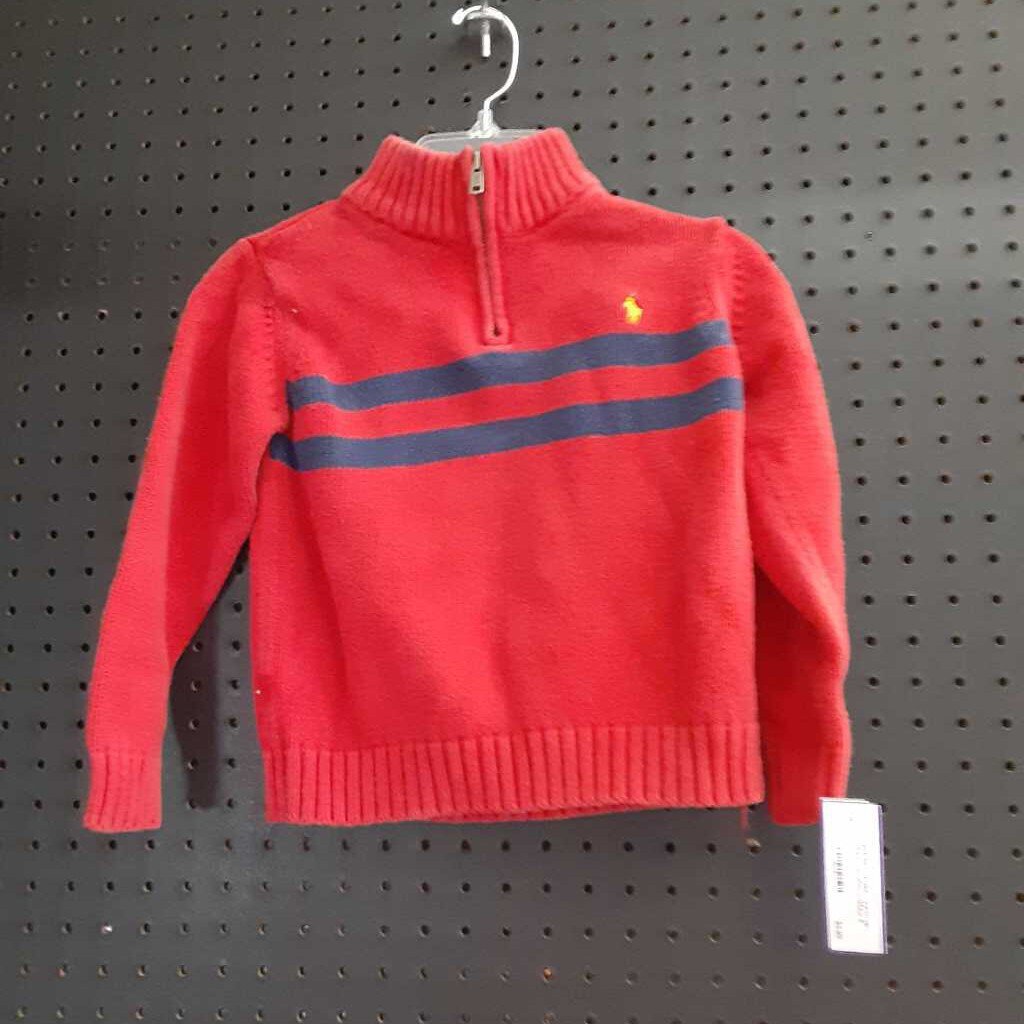 zip stripe sweater