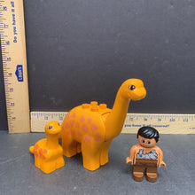 Load image into Gallery viewer, Brontosaurus Baby, Parent and Caveman (Dinosaur)
