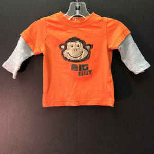 "Big guy" monkey two tone shirt