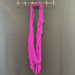 fringe crochet infinity winter scarf