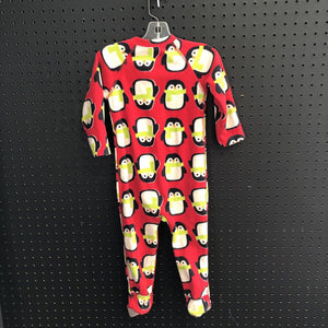 zip penguin sleepwear w/feet