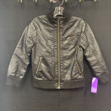 Load image into Gallery viewer, Leather zip jacket

