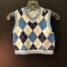Load image into Gallery viewer, Argyle print sweater vest
