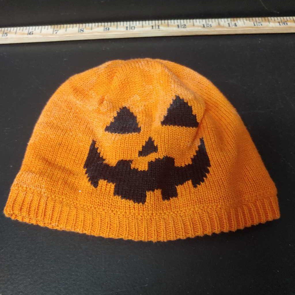 knit winter pumpkin halloween hat