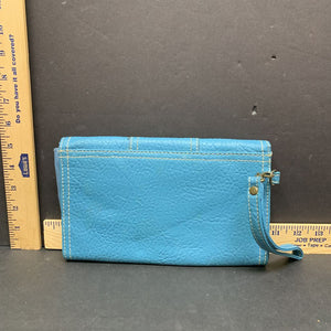 faux leather wristlet wallet