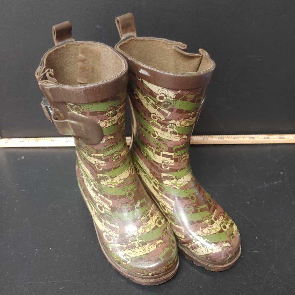 Boys truck print rain boots
