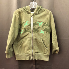 Load image into Gallery viewer, Hooded zip dinosaur sweatshirt
