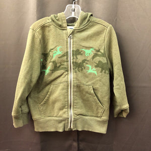 Hooded zip dinosaur sweatshirt