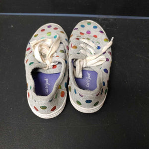 Girls polka dot slip on sneakers