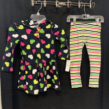 Load image into Gallery viewer, 2pc heart/stripe outfit
