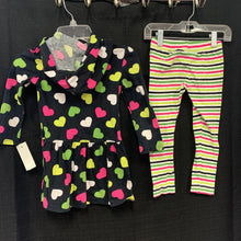 Load image into Gallery viewer, 2pc heart/stripe outfit
