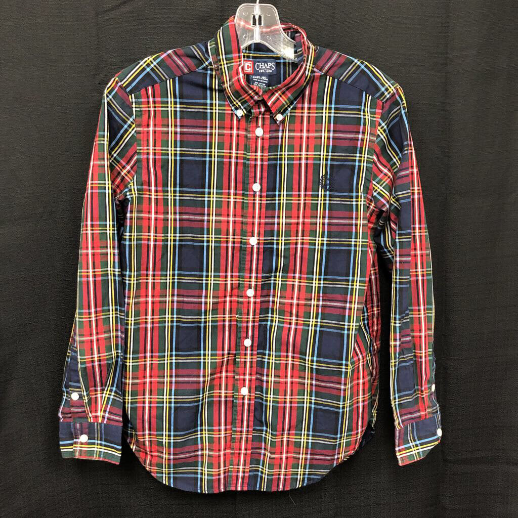 plaid button down shirt