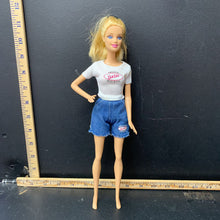 Load image into Gallery viewer, vintage collectible Doll w/ Barbie top&amp;shorts
