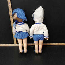 Load image into Gallery viewer, Collectible vintage twin dolls in swimsuit
