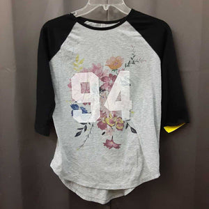 Two-tone floral "94" top